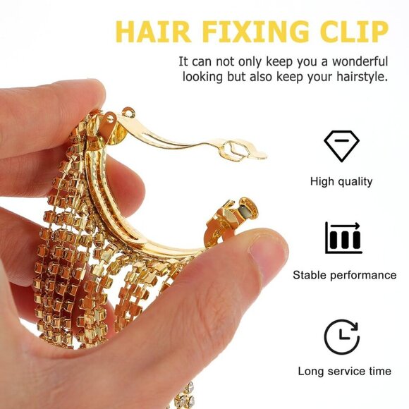 Hair Chain Rhinestone Tassel Clamp Bridal Hair Accessories Women Girls main image 6